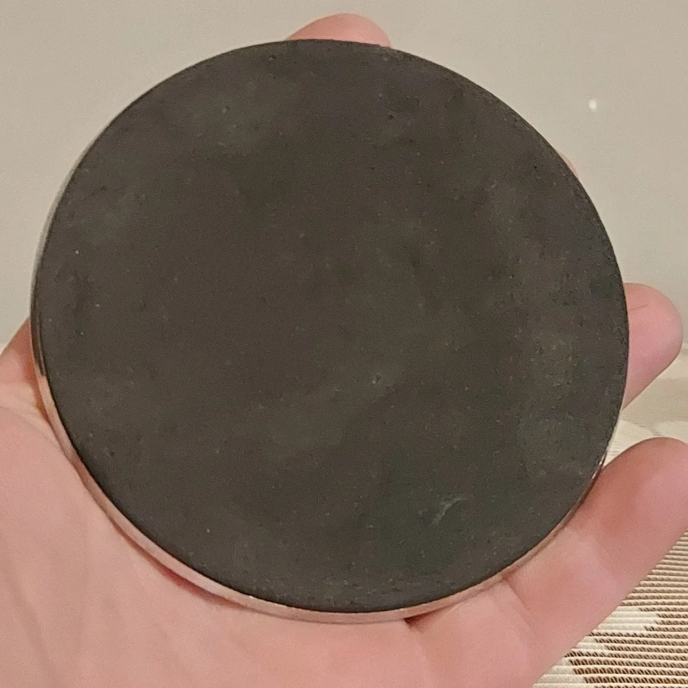 Silver Bull Head Embossed Round Coaster 3.5
